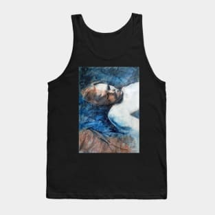 Travis sleeping : pastel and conte drawing Tank Top